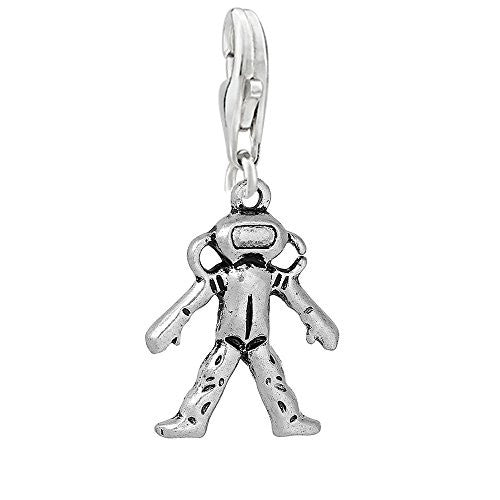 Astronaut Spaceman Clip on Pendant Charm for Bracelet or Necklace - Sexy Sparkles Fashion Jewelry