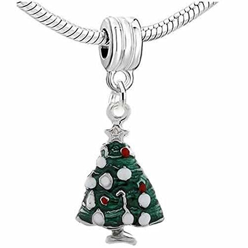 Christmas Tree Charm Dangle Bead European Bead Compatible for Most European Snake Chain Charm Bracelet - Sexy Sparkles Fashion Jewelry