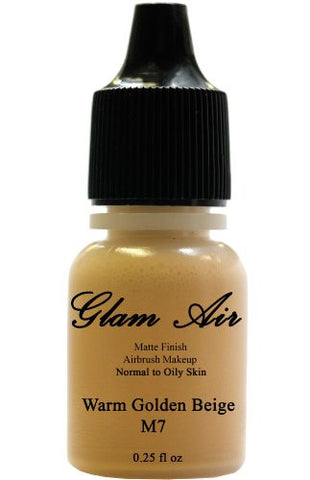 (2)Two Glam Air Airbrush Makeup Foundations M7 Warm Golden Beige & M8 Summer Tan for Flawless Looking Skin Matte Finish For Normal to Oily Skin (Water Based)0.25oz Bottles - Sexy Sparkles Fashion Jewelry - 2