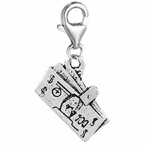Clip on Money/dollar Bills Charm Pendant for European Jewelry w/ Lobster Clasp - Sexy Sparkles Fashion Jewelry - 1