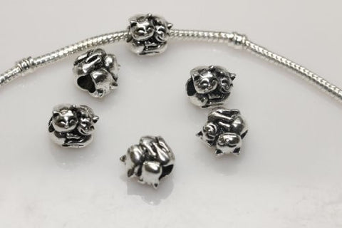Hugging Kittens Charm European Bead Compatible for Most European Snake Chain Bracelet - Sexy Sparkles Fashion Jewelry - 3