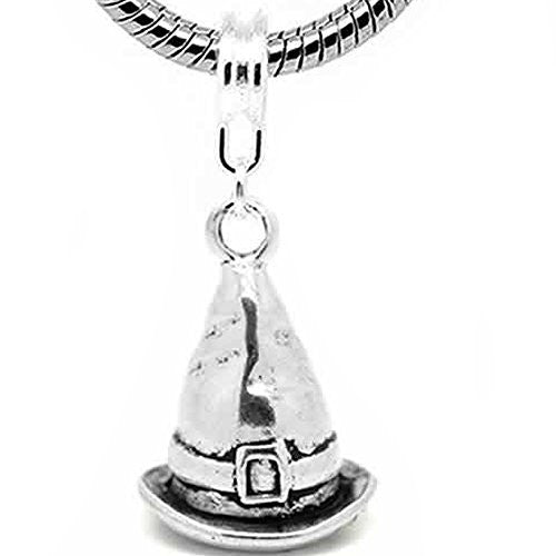 Witch Hat Charm Dangle Bead Spacer For Snake Chain Charm Bracelet