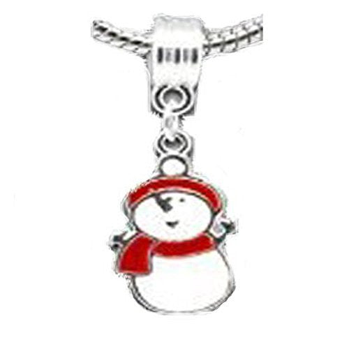 Christmas Snow Man Dangle Charms Your Favorites From for Snake Chain Bracelet
