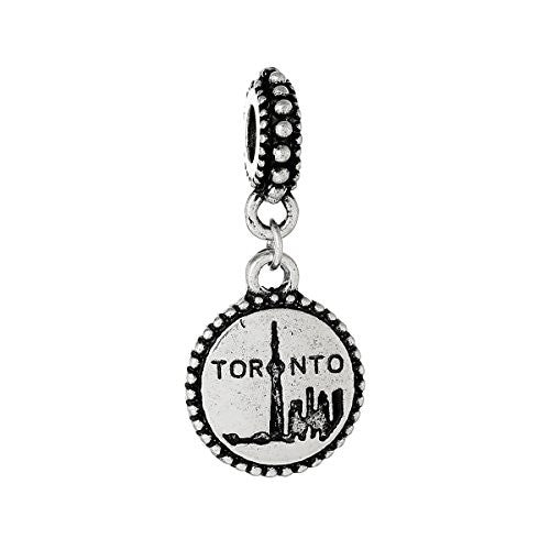 State Charm Bead Spacer (Toronto)Spacer Bead for European Snake Chain Charm Bracelet - Sexy Sparkles Fashion Jewelry - 1