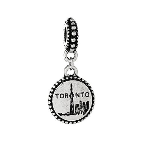 State Charm Bead Spacer (Toronto)Spacer Bead for European Snake Chain Charm Bracelet - Sexy Sparkles Fashion Jewelry - 1