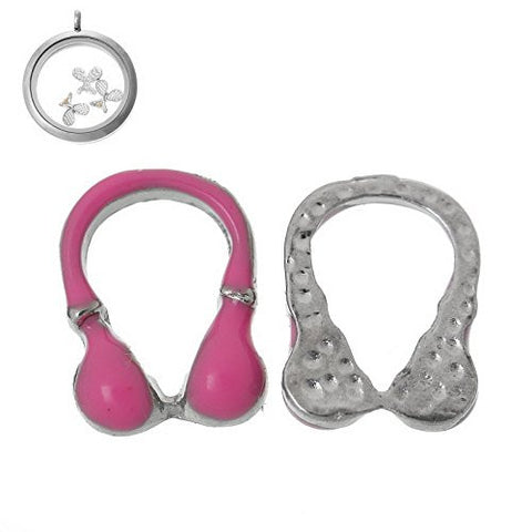 Floating Charms for Glass Living Memory Locket Pendant and Stainless Steel Back Plate (Headset Floating Charm) - Sexy Sparkles Fashion Jewelry - 2