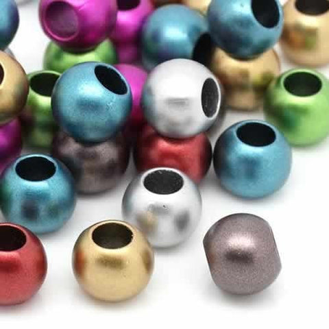 Twenty (20) Random Mix  of Acrylic Charm Beads For Snake Chain Charm Bracelet - Sexy Sparkles Fashion Jewelry - 4