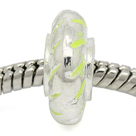 Round Floresent Bead Compatible for Most European Snake Chain BraceletFor Snake Chain Bracelet (Florescent Green) - Sexy Sparkles Fashion Jewelry - 1