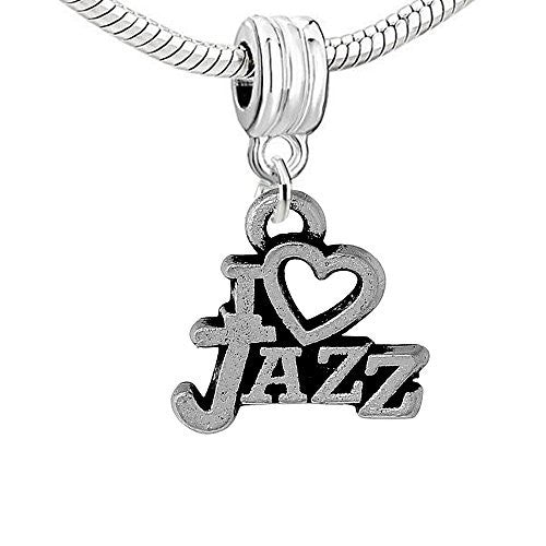 I Love Jazz Dangle European Bead Compatible for Most European Snake Chain Bracelet - Sexy Sparkles Fashion Jewelry