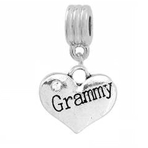 Grammy Engraved in a Heart European Bead Compatible for Most European Snake Chain Bracelet - Sexy Sparkles Fashion Jewelry - 1