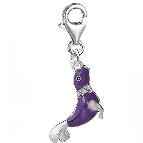 Sea Lion Clip on Pendant for European Charm Jewelry w/ Lobster Clasp - Sexy Sparkles Fashion Jewelry