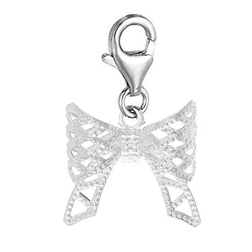 Clip on Bowknot Charm Dangle Pendant for European Clip on Charm Jewelry w/ Lobster Clasp - Sexy Sparkles Fashion Jewelry