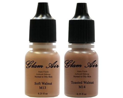 Glam Air Airbrush Water-based Foundation in Set of Two (2) Matte Shades M13 - M14 - Sexy Sparkles Fashion Jewelry - 1