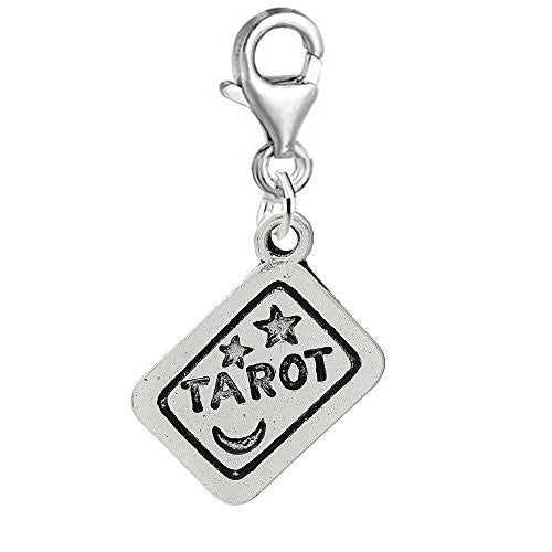 Psychic Tarrot Card Clip on Pendant Charm for Bracelet or Necklace