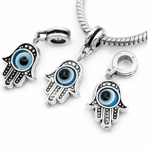 Hamsa Evil Eye European Bead Compatible for Most European Snake Chain Bracelet - Sexy Sparkles Fashion Jewelry - 3