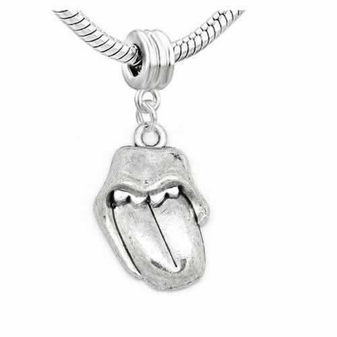 Open Mouth with Tongue Sticking Out European Bead Compatible for Most European Snake Chain Bracelet - Sexy Sparkles Fashion Jewelry - 2