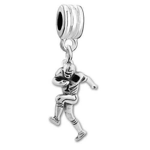 Football Player Bead Compatible with European Snake Chain Bracelet - Sexy Sparkles Fashion Jewelry