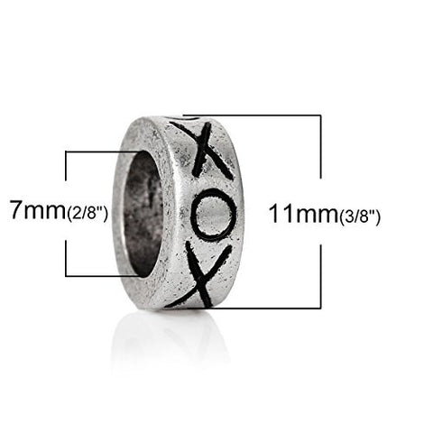 Xoxo Hugs and Kisses Bead Compatible for Most European Snake Chain Bracelet - Sexy Sparkles Fashion Jewelry - 3