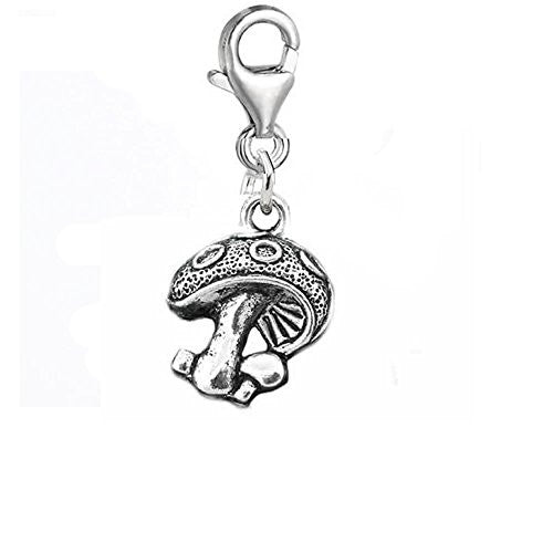 Mushroom Dangle Charm Pendant for European Clip on Charm Jewelry w/ Lobster Clasp - Sexy Sparkles Fashion Jewelry