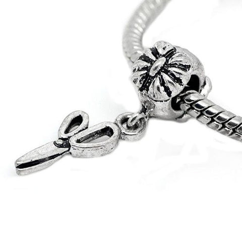 Scissors European Bead Compatible for Most European Snake Chain Bracelet - Sexy Sparkles Fashion Jewelry - 4