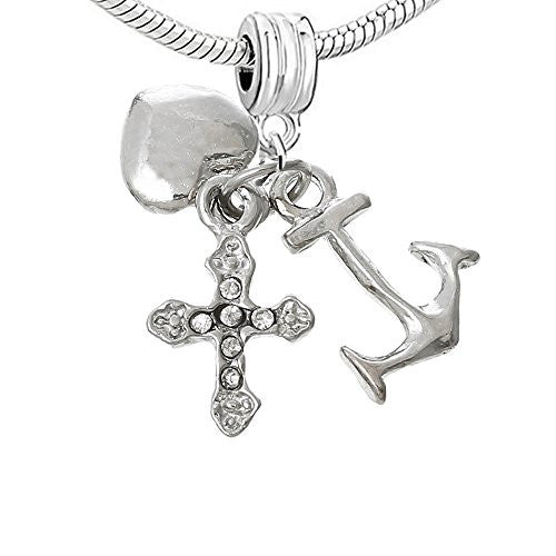 Anchor, Heart, Cross Charm Bead - Sexy Sparkles Fashion Jewelry