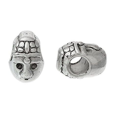 Human Head Face Spacer Charm European Bead Compatible for Most European Snake Chain Bracelet - Sexy Sparkles Fashion Jewelry - 2