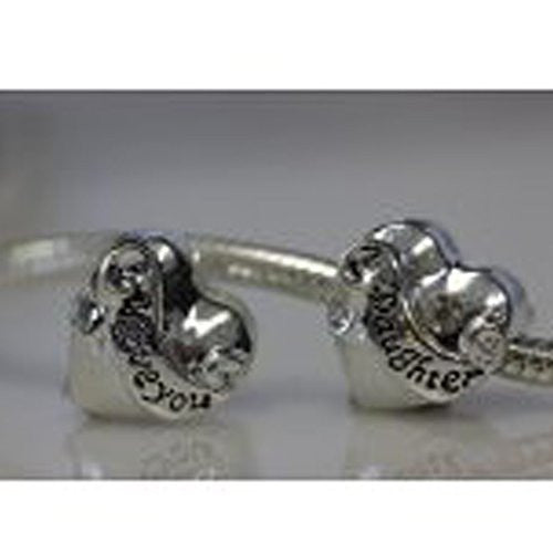 Daughter I Love You European Bead Compatible for Most European Snake Chain Charm Bracelet - Sexy Sparkles Fashion Jewelry - 1