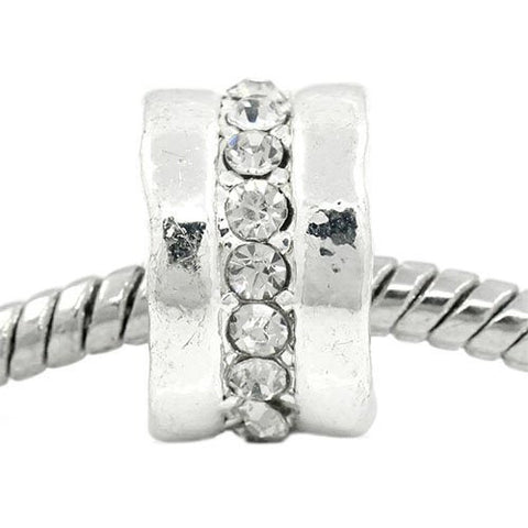 April Birthstone Bead Spacer for Snake Chain Charm Bracelet - Sexy Sparkles Fashion Jewelry - 4