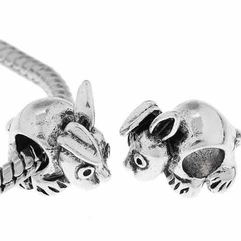 Bunny Rabbit Charm European Bead Compatible for Most European Snake Chain Bracelet - Sexy Sparkles Fashion Jewelry - 1