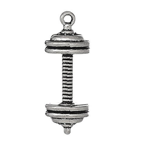 Dumbbell Charm Pendant for Necklace - Sexy Sparkles Fashion Jewelry - 1