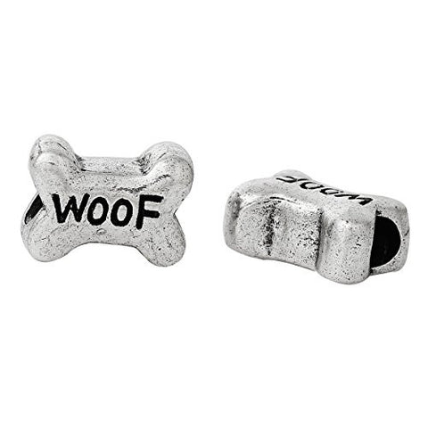 Dog Bone Woof Bead Compatible for Most European Snake Chain Bracelet - Sexy Sparkles Fashion Jewelry - 2