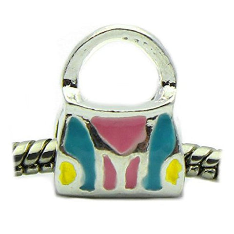 Hand Bag Charm Spacer Beads For Snake Chain Charm Bracelet - Sexy Sparkles Fashion Jewelry - 1