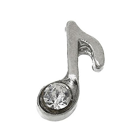 Floating Charms for Glass Living Memory Locket Pendant and Stainless Steel Back Plate (Musical Note Floating Charm) - Sexy Sparkles Fashion Jewelry - 1