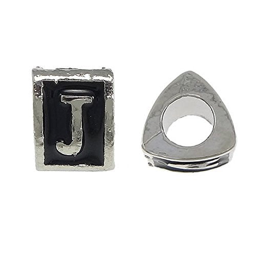 Letter  "J" Triangle Spacer European European Bead Compatible for Most European Snake Chain Charm Bracelet - Sexy Sparkles Fashion Jewelry - 1
