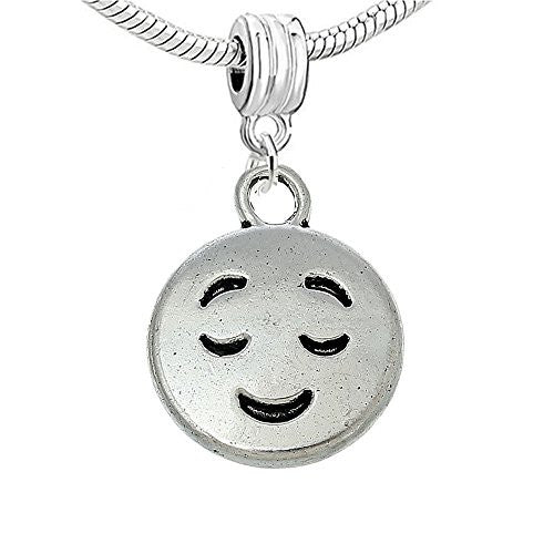 Facial Expression Charm for European Snake Chain Charm Bracelet (Eyes Closed) - Sexy Sparkles Fashion Jewelry