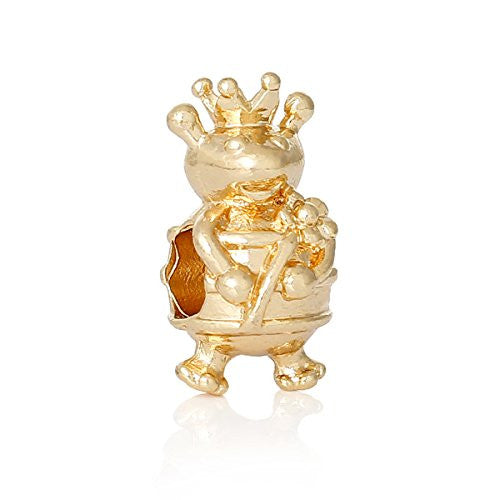 Frog Prince European Bead Compatible for Most European Snake Chain Bracelet