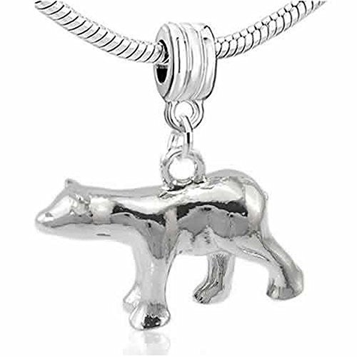 Polar Bear 3d Dangle Charm European Bead Compatible for Most European Snake Chain Bracelet - Sexy Sparkles Fashion Jewelry - 1