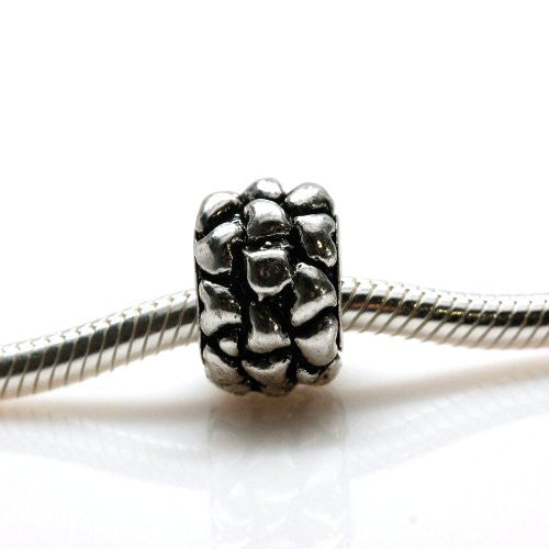 Rock Charm Spacer European Bead Compatible for Most European Snake Chain Bracelet