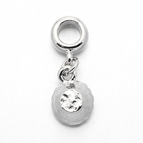 Red Dangle Created Birthstone Spacer Charm European Bead Compatible for Most European Snake Chain Bracelet - Sexy Sparkles Fashion Jewelry - 2