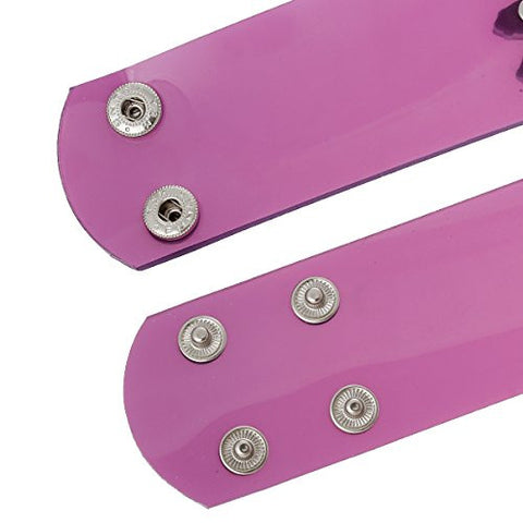 Purple PVC Bangel Bracelet with Clear Crystals - Sexy Sparkles Fashion Jewelry - 2