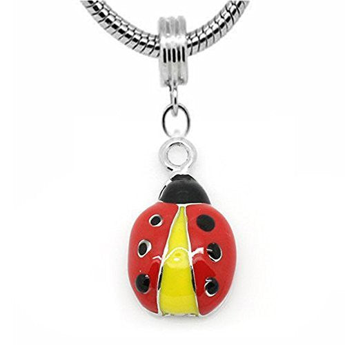 Lady Bug Dangle Bead European Bead Compatible for Most European Snake Chain Charm Bracelet - Sexy Sparkles Fashion Jewelry - 1