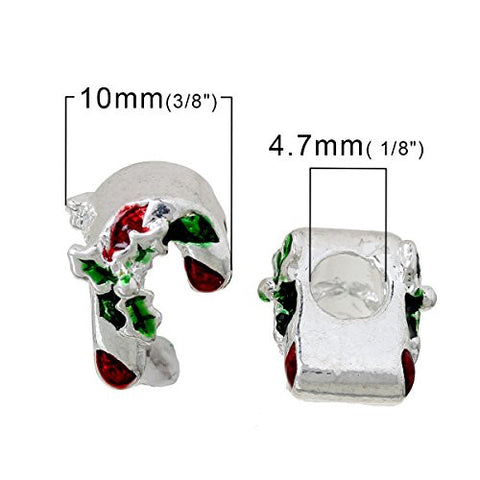 Christmas Holly Leaf Charm Bead for European Snake Chain Charm Bracelet - Sexy Sparkles Fashion Jewelry - 2