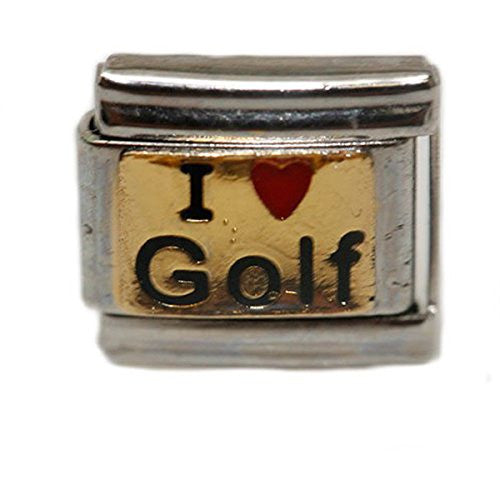I Love Golf Italian Link Bracelet Charm - Sexy Sparkles Fashion Jewelry - 1