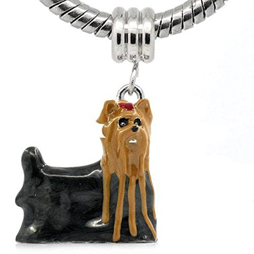 Yorkshire Terrier Dog European Bead Compatible for Most European Snake Chain Bracelet - Sexy Sparkles Fashion Jewelry - 1