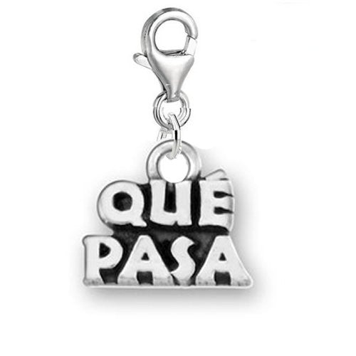 Clip on Que Pasa Dangle Pendant for European Clip on Charm Jewelry w/ Lobster Clasp - Sexy Sparkles Fashion Jewelry
