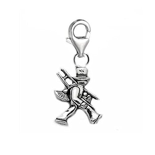 Clip on Painter Charm Pendant for European Jewelry w/ Lobster Clasp