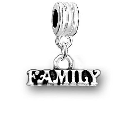 Family Charm Dangle Bead Compatible with European Snake Chain Bracelet - Sexy Sparkles Fashion Jewelry