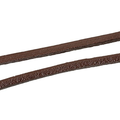 Cowhide Leather Bracelet Coffee Cord End Clasp 79cm(31 1/8") long - Sexy Sparkles Fashion Jewelry - 3