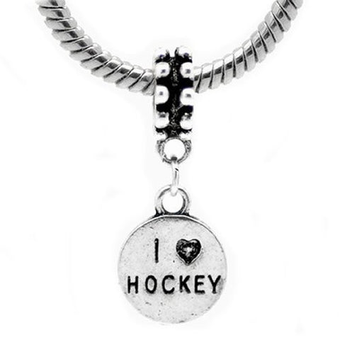 2 Sides I Love Hockey European Bead Compatible for Most European Snake Chain Bracelet - Sexy Sparkles Fashion Jewelry - 4