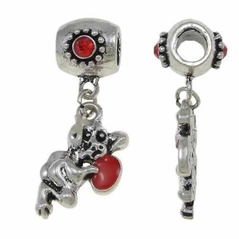Cute Dangle Cupid with a Little Red Heart Dangle European Bead Compatible for Most European Snake Chain Bracelet - Sexy Sparkles Fashion Jewelry - 2
